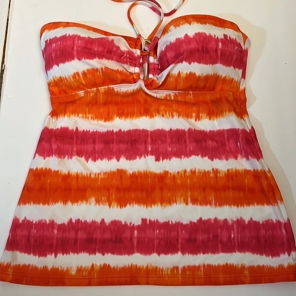 Lauren Ralph Lauren Striped Tankini bathing suit size 8 - Picture 3 of 8